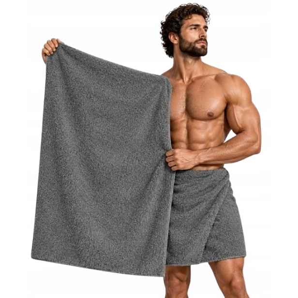 Šedý Ručník Hotel Spa Koupelový Hrubý Ručník 600g 70x140