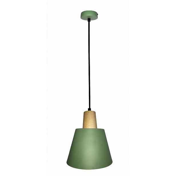 Závěsné bodové svítidlo skandinávské dřevěné zelené nad stůl Candellux