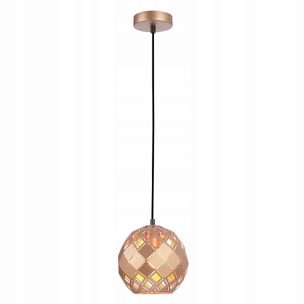 Italux Paulela Moderní závěsná lampa E27 Zlatá 40W Kov IP20