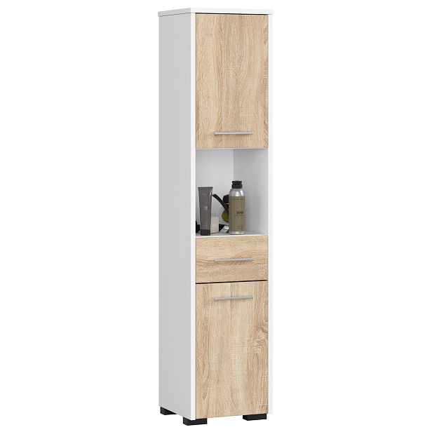 Ak furniture Koupelnová skříňka Fin II 30 cm bílá/sonoma