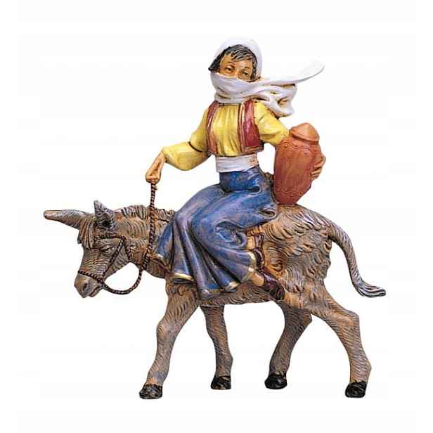 Dívka na oslíkovi pro figurky o výšce 12 cm – Fontanini