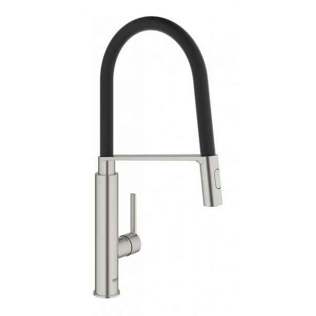 Dřezová baterie Grohe Feel s vytahovací sprškou, 2 proudy supersteel 31489DC0