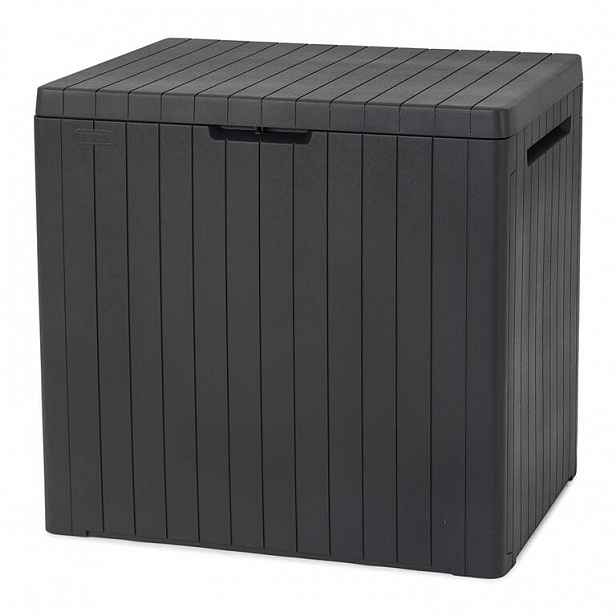 Černý zahradní úložný box Keter, 44 x 55 cm