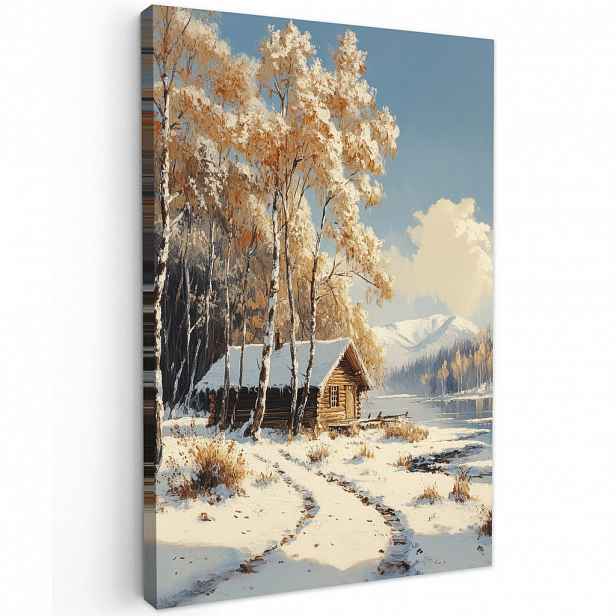 MuchoWow OBRAZ NA PLÁTNĚ Zima - Sníh - Home - Příroda 40x60 cm