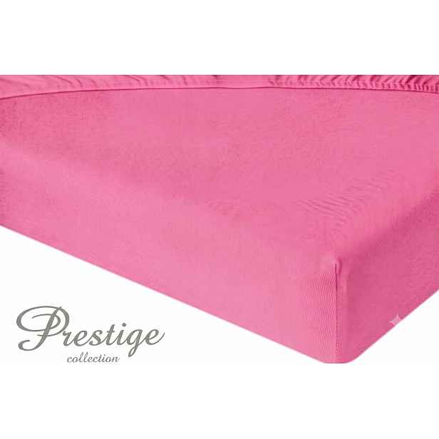 Prostěradlo Jersey s gumičkou 180x200 Tmavě růžová Prestige Collection 160 g