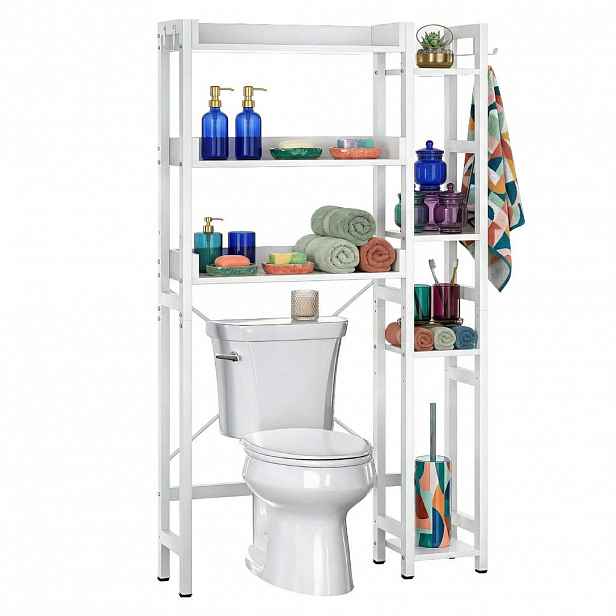 Relaxdays REGÁL Bílý nad WC 3 patra