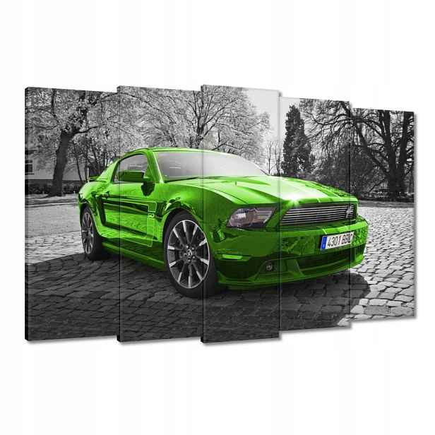 Obrazy 150x95 Zelený Ford Mustang Usa