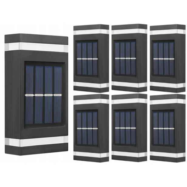 7 x Solární Led lampa Osvětlení stěny fasády se senzorem soumraku