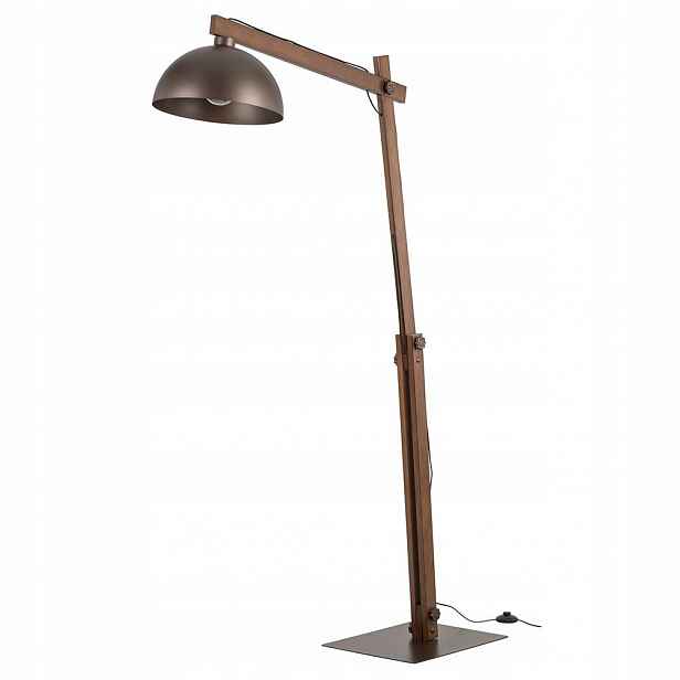 Stojací Lampa Oslo Industrial Hnědá 1xE27 do 180 cm Tk Lighting