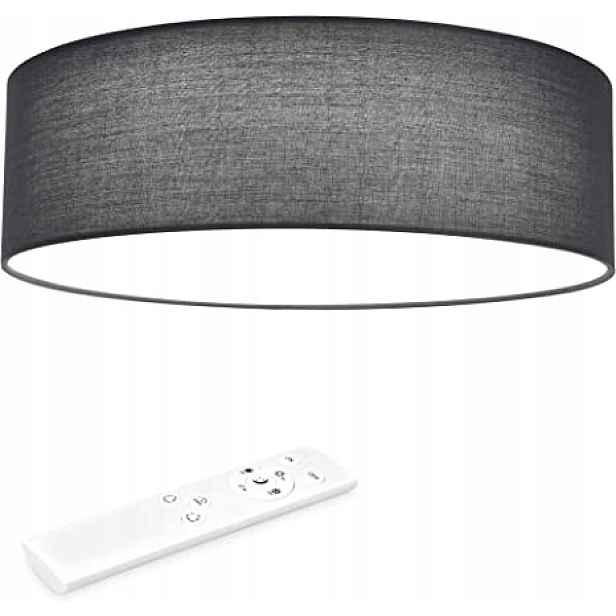 stropní svítidlo Led – látková, tmavě šedá dálkový ovladač stmívání 3000–6000K