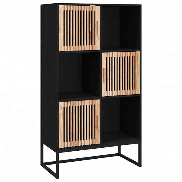 vidaXL Highboard černý 70 x 35 x 125 cm kompozitní dřevo