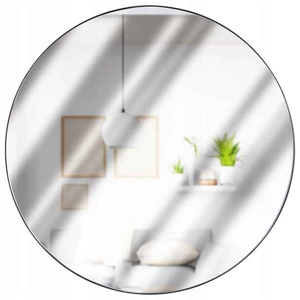 Zrcadlo Nástěnné černé kulaté v kovovém rámu Loft 55 cm Vilde