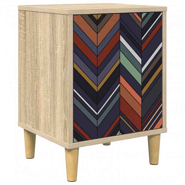 vidaXL Noční skříňka OMMEN Dub sonoma 36 x 33 x 50 cm Kompozitní dřevo