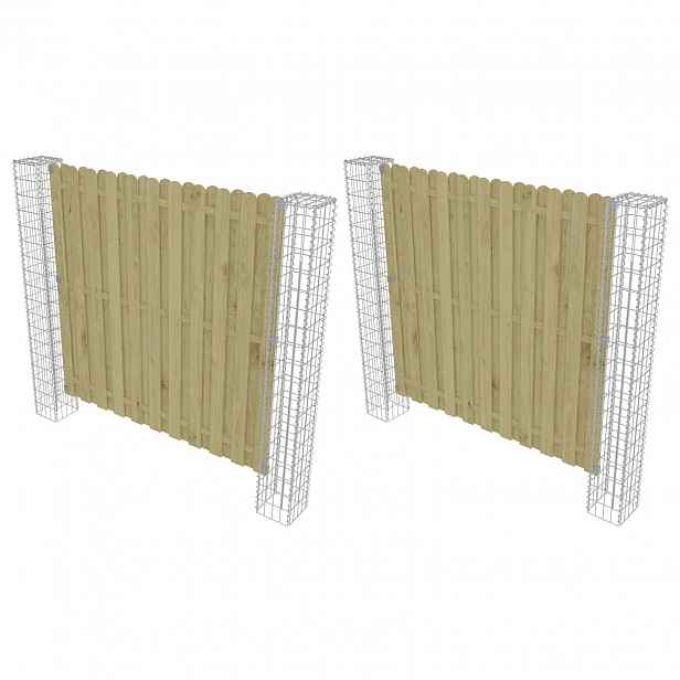 vidaXL Plotový sloupek. 2 ks 20 x 20 x 190 cm kov Stříbrná