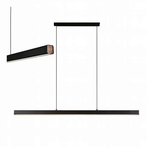 Závěsné Stropní Svítidlo Led Černá Dlouhá 80 cm Line Black Jednobodová