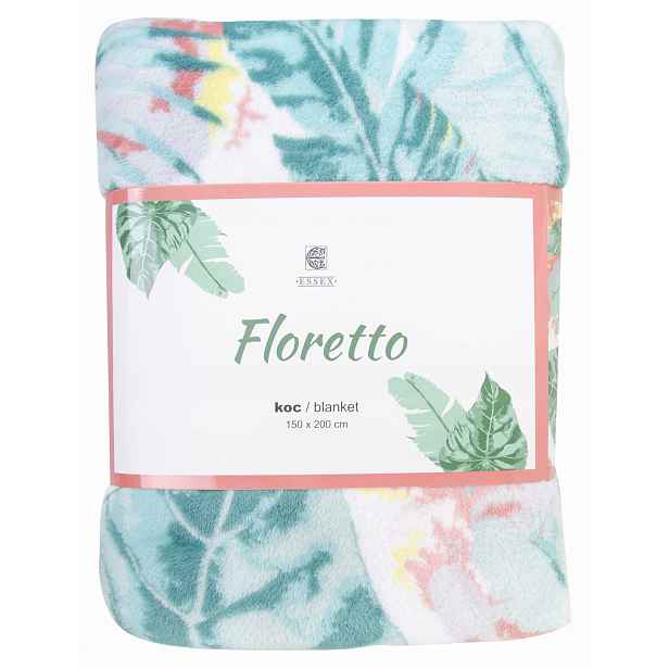 Deka Floretto mikrovlákno teplá 150x200 květy pastelová