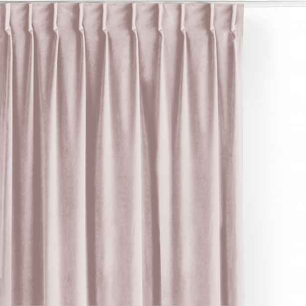 Filumi Závěs krátká velurová hladká flexy kuchyně Světle Růžová 200x175