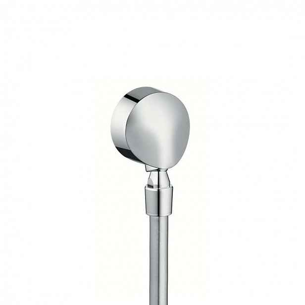 Hansgrohe - Připojení hadice Fixfit E se zpětným ventilem a kulovým kloubem, chrom 27505000