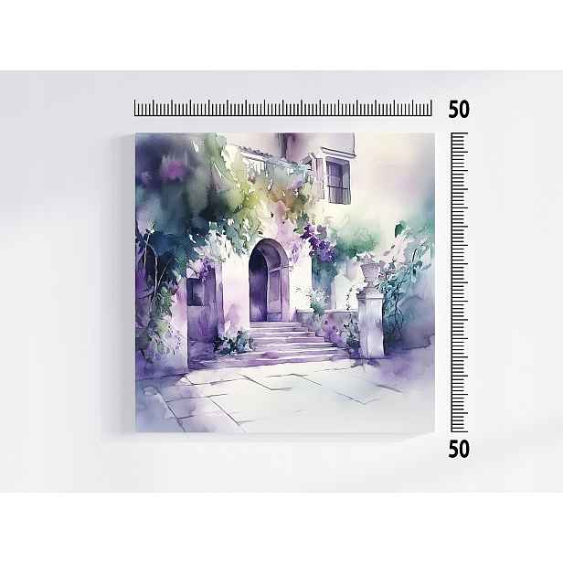 Obraz Na Plátně Plátno Architektura Dvůr Dům Vchod Schody 50x50