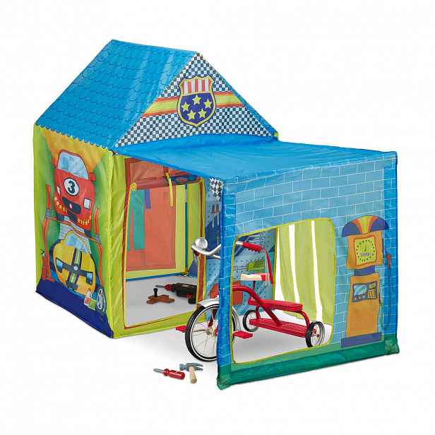 Relaxdays STAN Vícebarevný dětský autodílna s garáží 109 cm