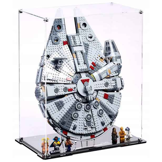 Stojící vitrína Blacked Brick pro Lego 75257 Star Wars Sokol Millennium
