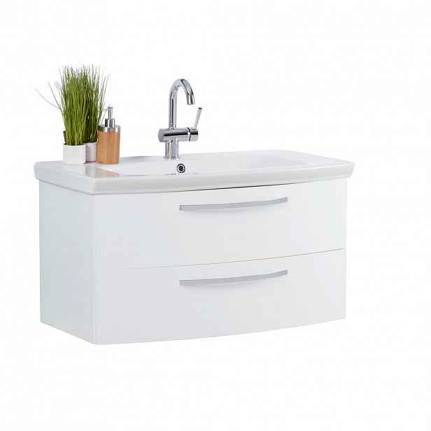 Stylife SKŘÍŇKA S UMYVADLEM, bílá, bílá, 90/50/50 cm