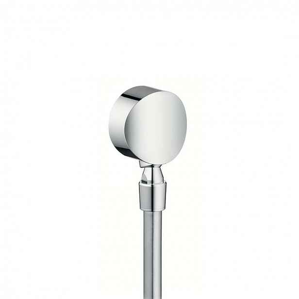 Hansgrohe - Připojení hadice Fixfit S se zpětným ventilem a kulovým kloubem, chrom 27506000