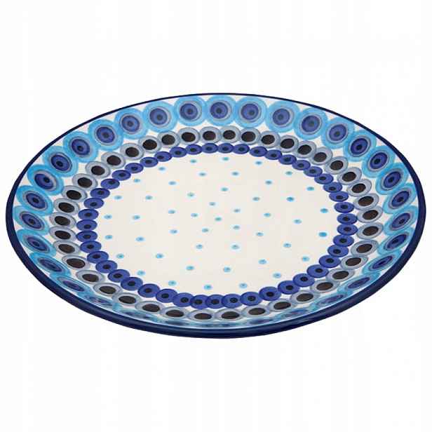 Jídelní talíř 27 cm Umělecká keramika Bolesławiec dek 2148 Kropky