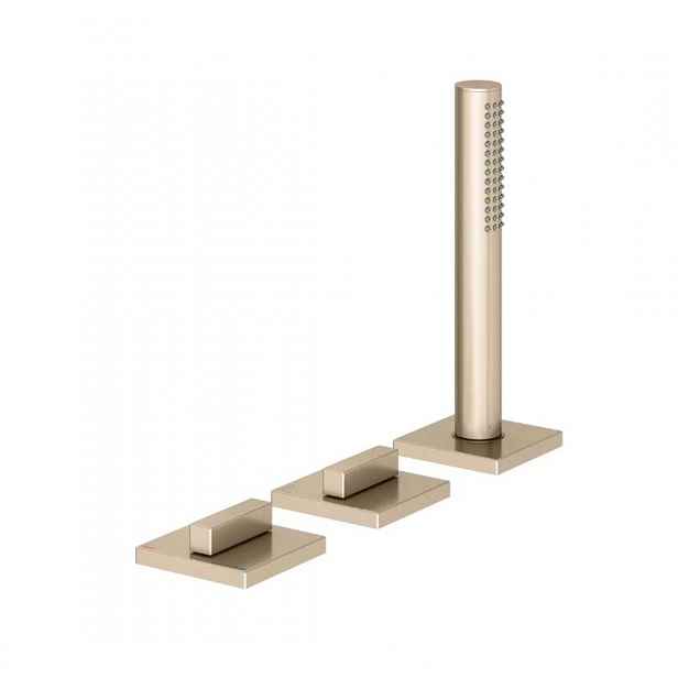 Keuco Edition 11 - Baterie na okraj vany, 3-otvorová instalace, kartáčovaný bronz 51130030500