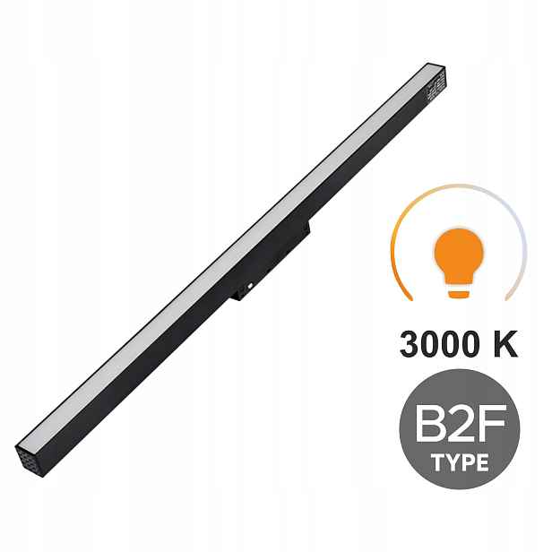 Lineární Led reflektor Flood 20W 3000K Teplý Typ B2F pro Smart Track 48VDC