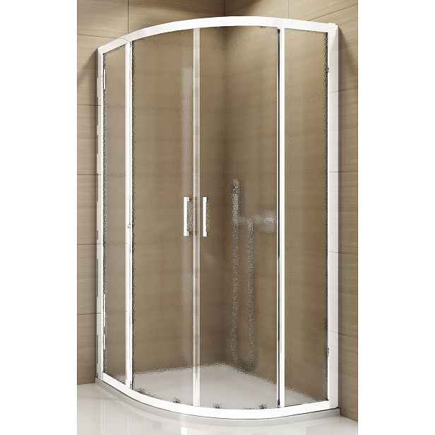 SanSwiss TOPR 55 090 04 22 Sprchový kout čtvrtkruhový 90×90 cm, bílá/durlux