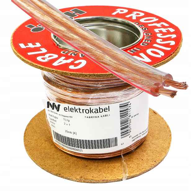 Tlgyp reproduktorový kabel 2x1 mm Cu měděný 25 m