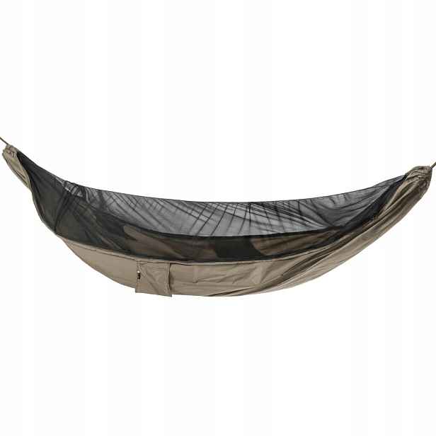 Ultralehká houpací síť TigerWood Vážka V2 Long Double Zip Desert s moskytiérou
