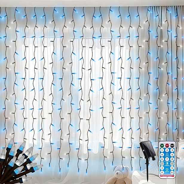 Závěsové světelné řetězy pro vnitřní i venkovní použití, 2 m x 2 m, 200 Led diod