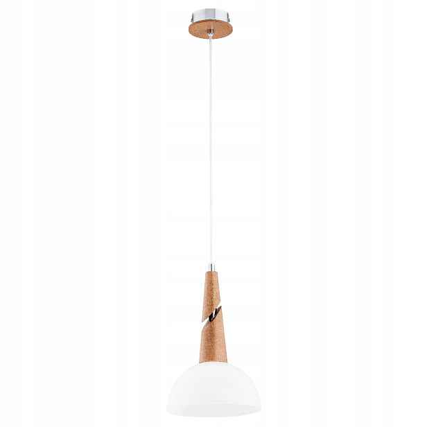 Alfa Atol závěsná lampa skleněné stínidlo bílo-hnědá 1xE27