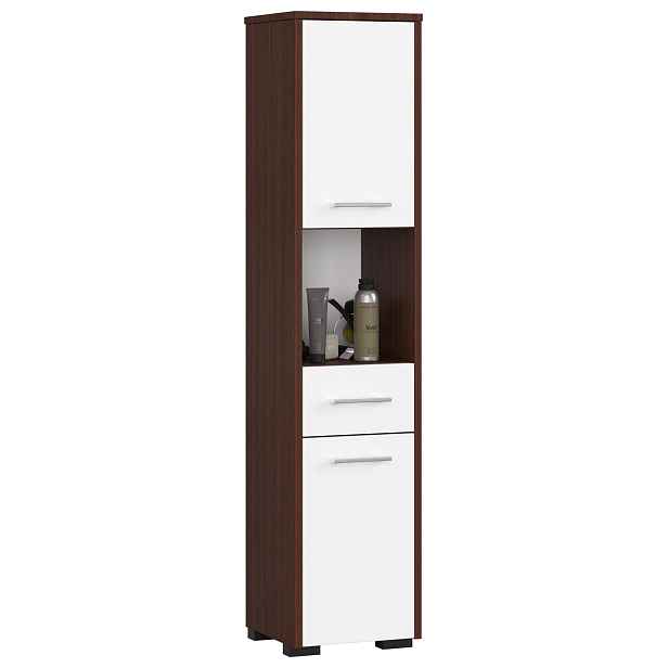 Ak furniture Koupelnová skříňka Fin II 30 cm venge/bílá