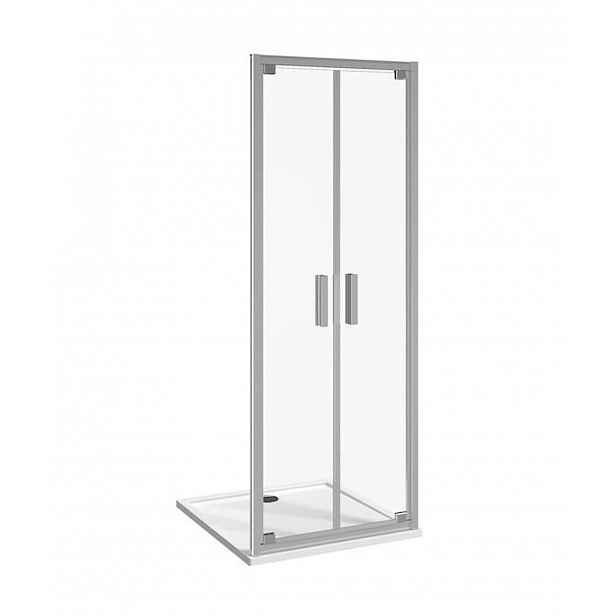 Jika Nion - Sprchové dveře pivotové dvoukřídlé L/P, 90 cm, Jika perla Glass, stříbrná/sklo arctic H2562N20006661