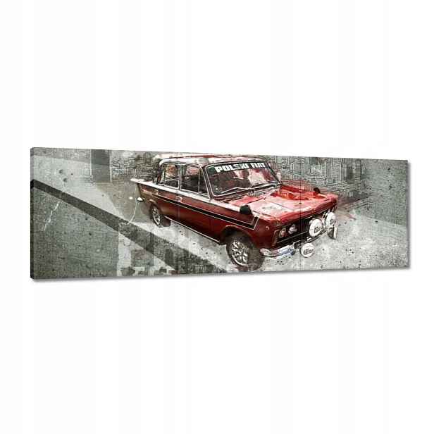 Obrazy 150x50 Červený Velký Fiat 125p