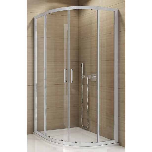 SanSwiss TOPR 55 100 01 07 Sprchový kout čtvrtkruhový 100×100 cm, matný elox/sklo