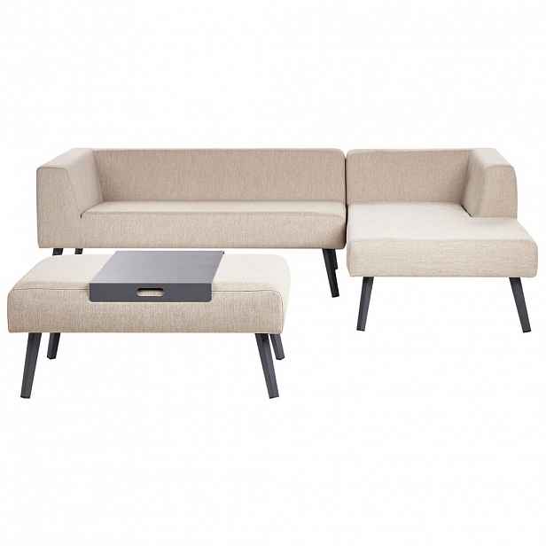 Beliani LOUNGE SADA 4-místná Béžová Sorrivo II