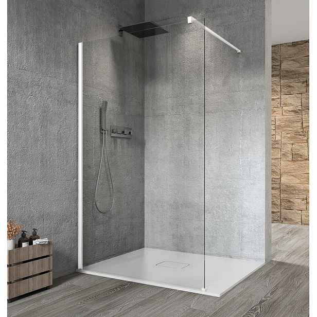 Gelco VARIO WHITE jednodílná zástěna k instalaci ke stěně, čiré sklo, 1300 mm