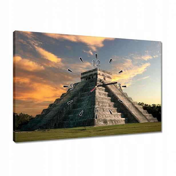 Hodiny 60x40 Chichen Itza v Mexiku