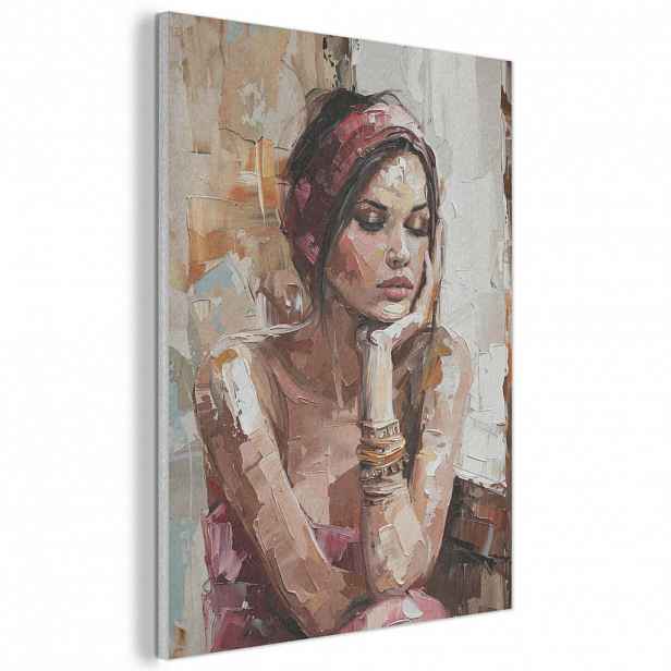 MuchoWow AKUSTICKÝ obraz Žena - vzhled malby - portrét - moderní 60x80 cm