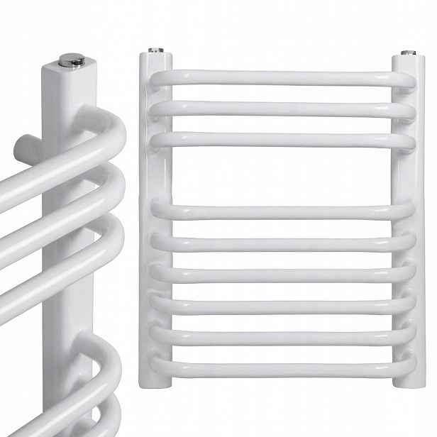 Nástěnný Koupelnový Radiátor Bílý Žebřík GR1 480 x 550 MM 9 Žeber 242 W