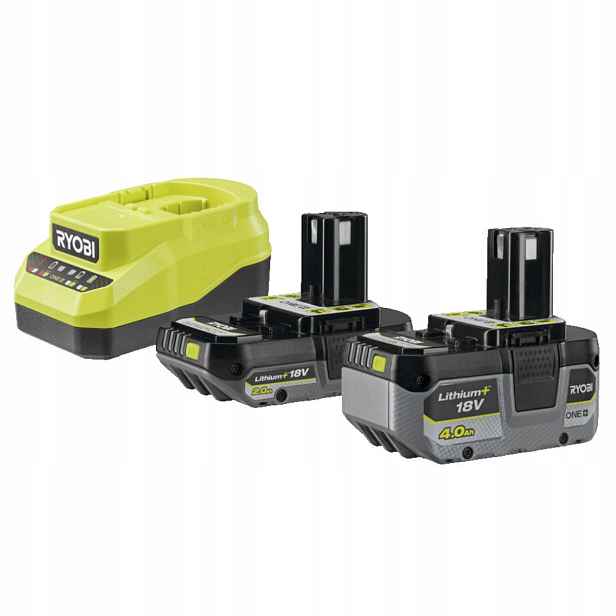 Sada akumulátorů Ryobi One+ RC18120A-242X 2 akumulátory nabíječka