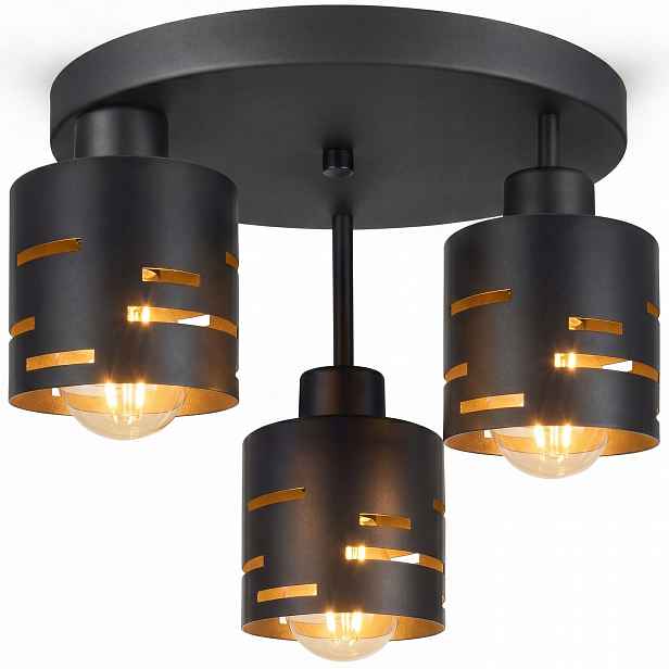 Závěsné stropní svítidlo Lustr Stropní Svítidlo E27 Černý Mat Laser Moderní Loft