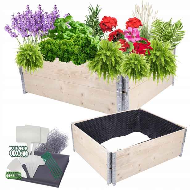 Kaskádový záhon regulovatelný zeleninový záhon 40x120x100 impregnace Fólie Kelímky