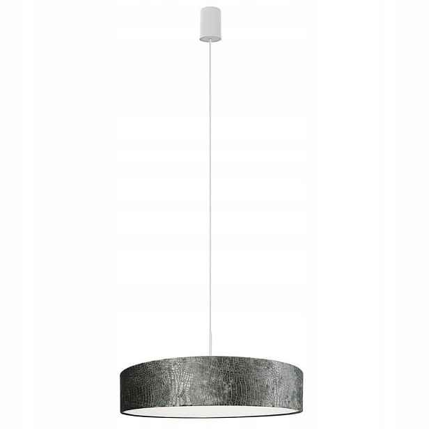 Šedá závěsná lampa Croco je moderní nad jídelní stůl Nowodvorski