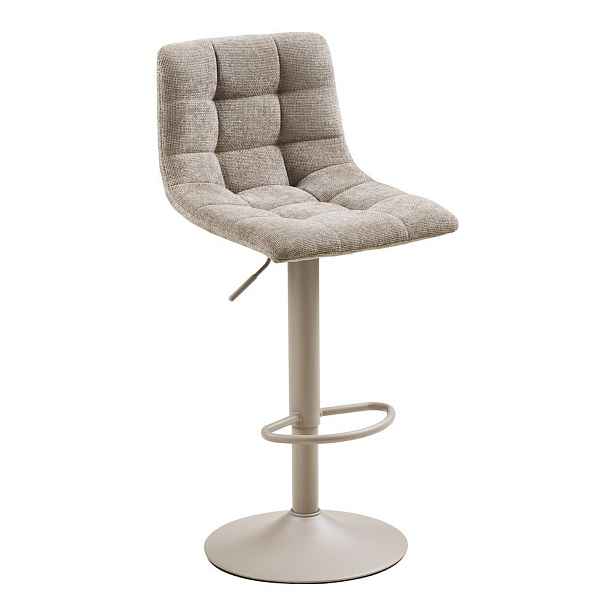 Světle šedé čalouněné barové židle v sadě 2 ks s nastavitelnou výškou/otočné (výška sedáku 63 cm) Middelfart – House Nordic