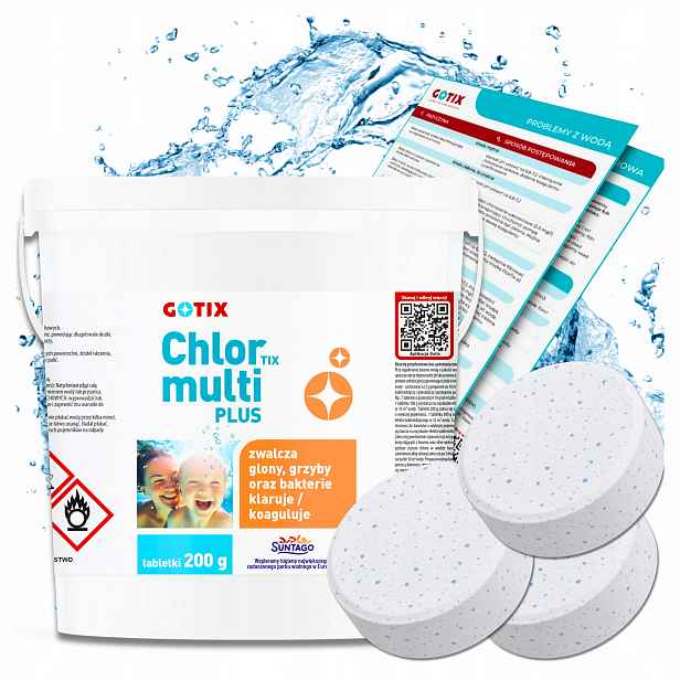 Chlór do bazénu Vířivka Velké multifunkční tablety Chemie do bazénu 5 kg